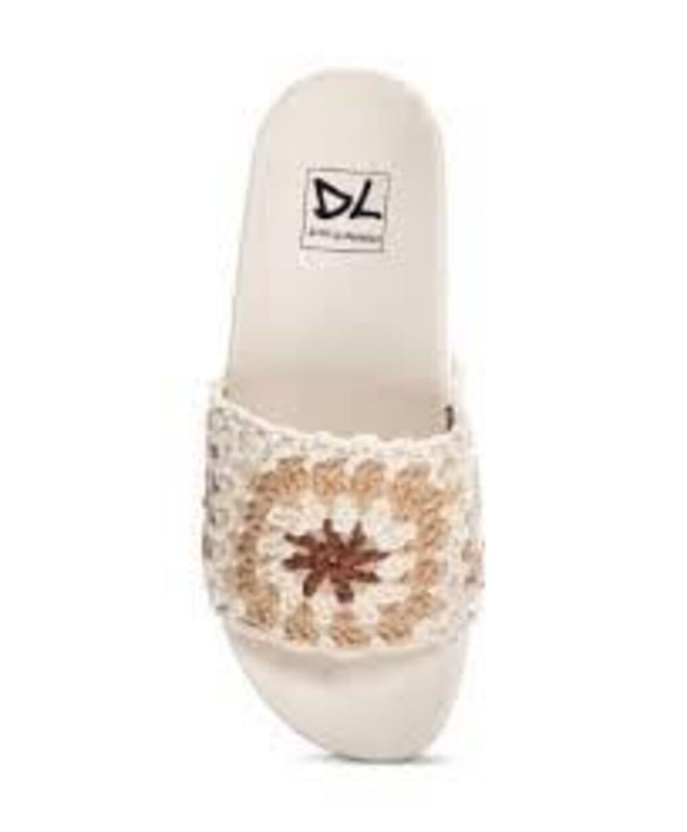 Dirty Laundry Women's Worble Crochet Platform Flatform Wedge Slip On Sandals 9